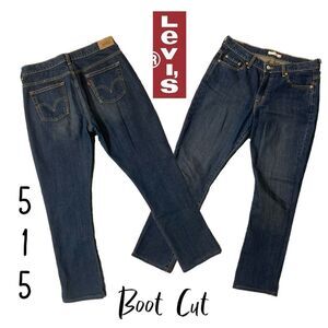 NWOT Levi 515 boot cut dark wash size 12